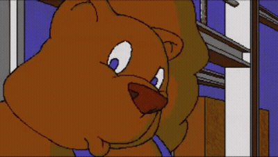 Cartoon Teddy Bear With Blue Eye