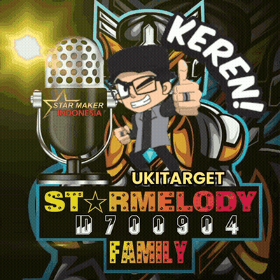 Cartoon Thumbs Up In Front Of Star Maker Indonesia Microphone GIF