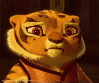 Cartoon Tiger Close Up With 2014 DNA LLC Watermark GIF