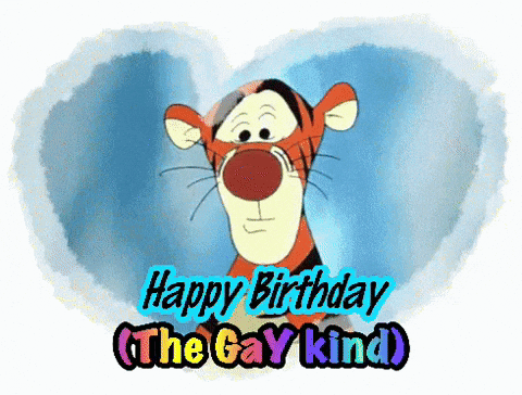 Cartoon Tiger Happy Birthday GIF