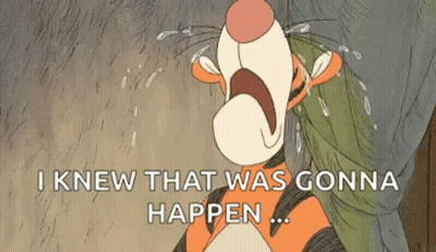 Cartoon Tiger Looking Up Close Up GIF