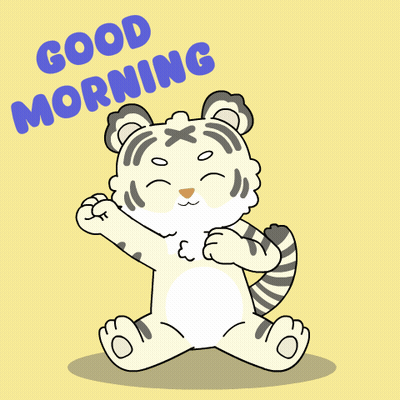 Cartoon Tiger Saying Good Morning GIF