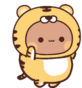 Cartoon Tiger Wearing Hood Sticker