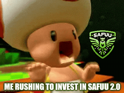 Cartoon Toad Me Rushing To Invest In Safuu 2.0 GIF