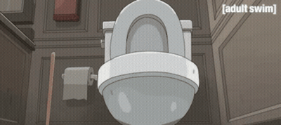 Cartoon Toilet Adult Swim GIF