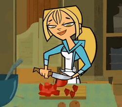 Cartoon Tomato Chop GIF