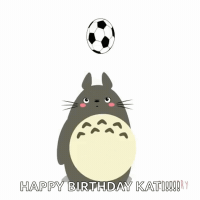 Cartoon Totoro Playing Soccer Ball On Head GIF