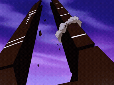 Cartoon Tower With Letter T On Top GIF