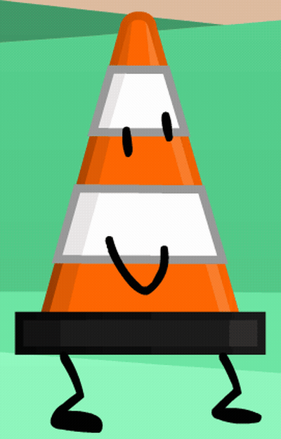 Cartoon Traffic Cone With Arms And Legs GIF