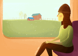 Cartoon Train Transportation View GIF