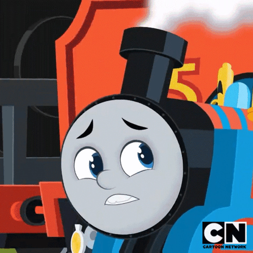 Cartoon Train With CN Logo GIF