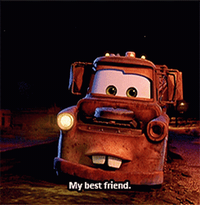 Cartoon Truck Saying My Best Friend GIF