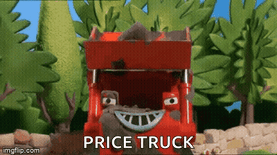 Cartoon Truck Saying Price Truck GIF