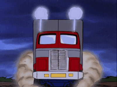 Cartoon Truck With Smoke From Exhaust GIF