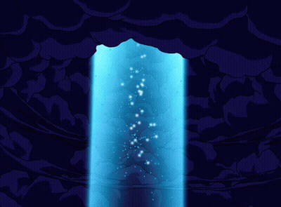 Cartoon Tunnel With Light Coming Out GIF
