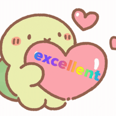 Cartoon Turtle Holding Pink Heart Excellent GIF