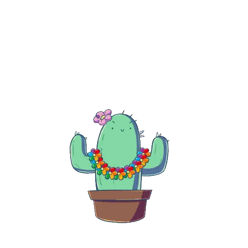Cartoon Turtle With Rainbow Tail Sticker