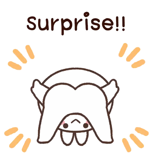 Cartoon Turtle With Surprise Text Sticker