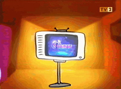 Cartoon TV Saying TV 2 GIF