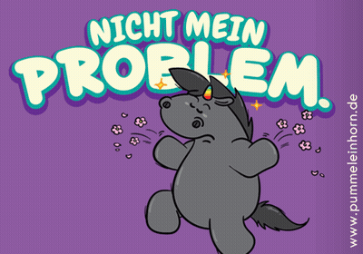 Cartoon Unicorn Nicht Mein Problem GIF