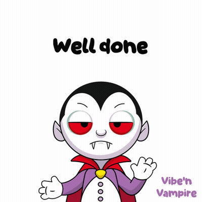 Cartoon Vampire Giving Thumbs Up GIF