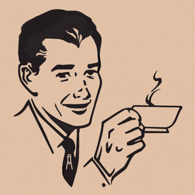 Cartoon Vampire Holding Glass Of Blood GIF