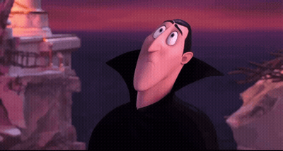 Cartoon Vampire Looking Up GIF