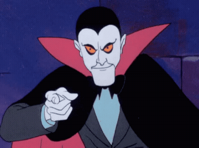 Cartoon Vampire Pointing GIF