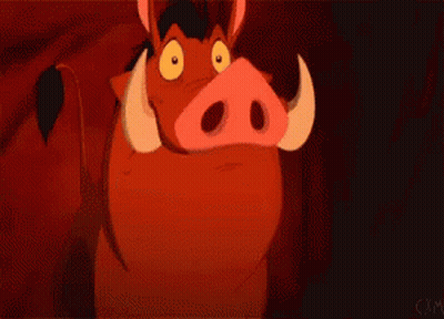 Cartoon Warthog From Lion King In Cave GIF