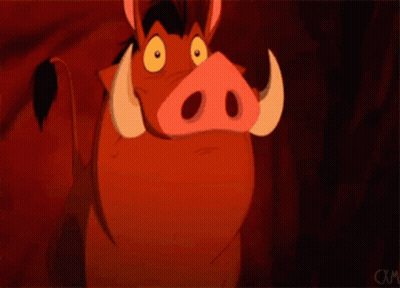 Cartoon Warthog From The Lion King Standing In Cave GIF