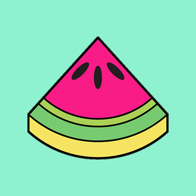Cartoon Watermelon With Seeds GIF