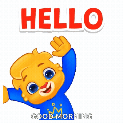 Cartoon Waving Hello Good Morning GIF