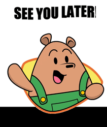 Cartoon Waving See You Soon GIF