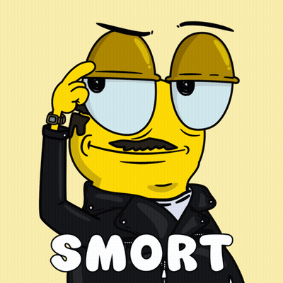 Cartoon Wearing Black Jacket With Smrt On Chest GIF
