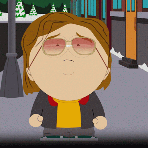 Cartoon Wearing Glasses And Scarf GIF