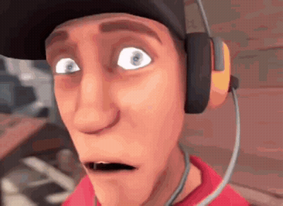 Cartoon Wearing Headphones Making Funny Face GIF