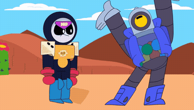 Cartoon Wearing Sunglasses Saying No GIF
