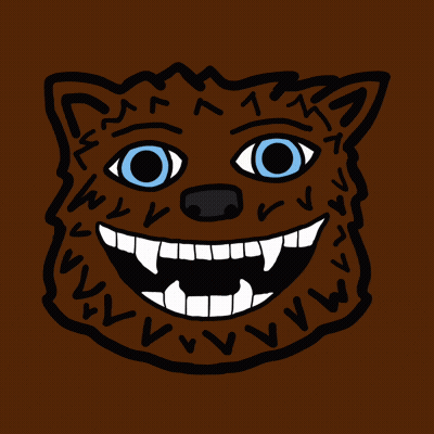 Cartoon Werewolf Green Background GIF