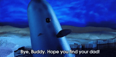 Cartoon Whale Bye Buddy Hope You Find Your Dad GIF