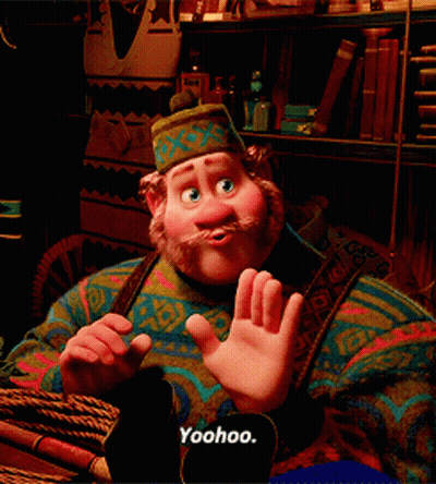 Cartoon With Beard And Hat Saying Yoohoo GIF