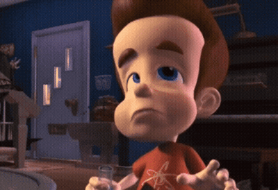 Cartoon With Bee On Shirt Standing In Front Of Door GIF