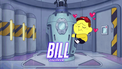 Cartoon With Bill Name On Bottom Right GIF