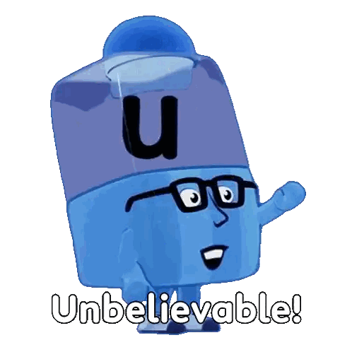 Cartoon With Glasses Says Unbelievable Sticker