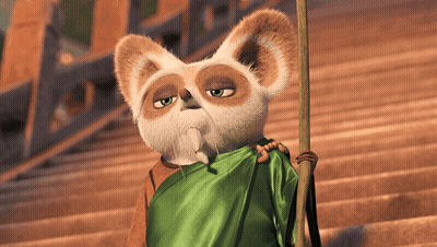 Cartoon With Green Cloth Around Neck GIF