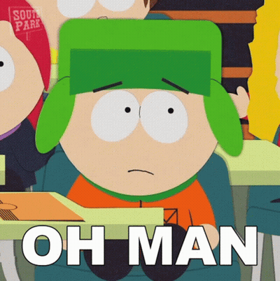 Cartoon With Green Hat Saying Oh Man GIF