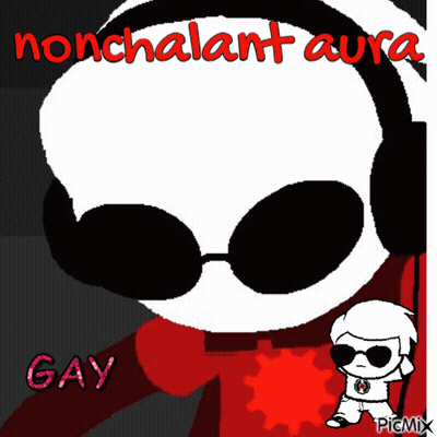 Cartoon With Headphones And Sunglasses Nonchalant Aura Gay GIF