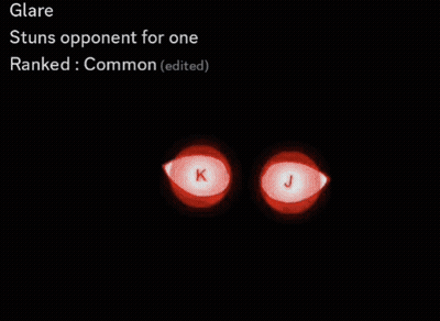 Cartoon With K And J On Eyes Glare Stuns Opponent GIF