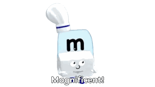 Cartoon With Letter M On Head Sticker