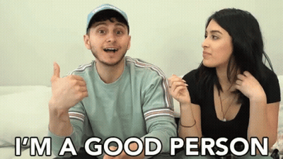 Cartoon With Purple Heart Saying Hi Baby GIF