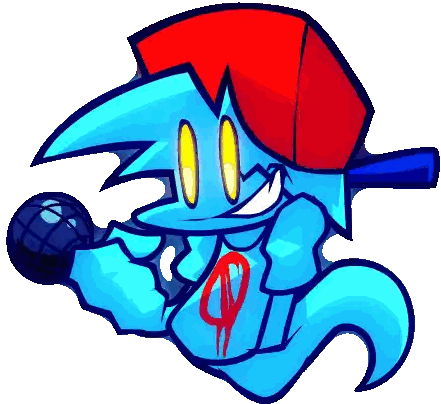 Cartoon With Red Hat And Blue Shirt Sticker